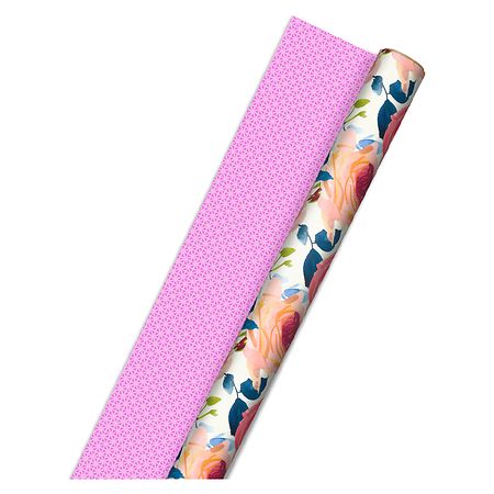 Hallmark EJR6343 Chalk Doodles on Hot Pink Wrapping Paper, 25 sq. ft. -  Roby's Flowers & Gifts