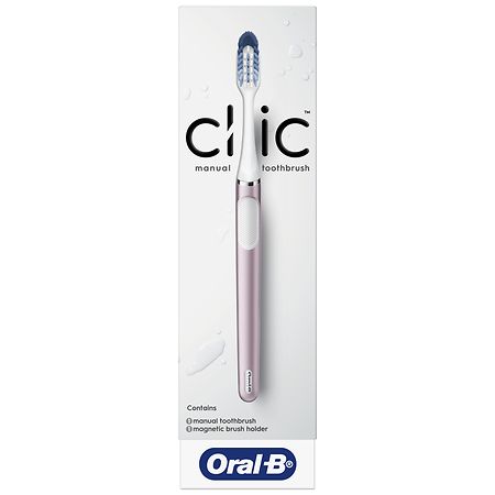Oral-B Clic Manual Toothbrush with 1 Replaceable Brush Head amd Brush Mount