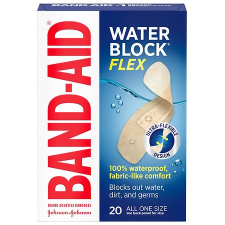 Band Aid Brand Water Block Flex Adhesive Bandages All One Size