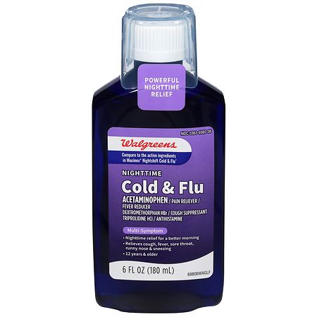 Walgreens Cold & Flu Nighttime Syrup
