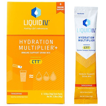 Liquid I.V. Hydration Multiplier Immune Support Drink Mix Tangerine