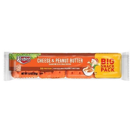 Keebler Sandwich Crackers Cheese and Peanut Butter