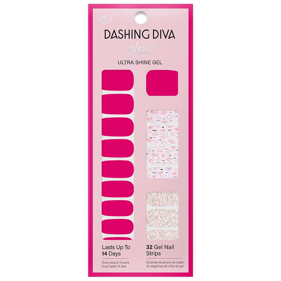 Dashing Diva Gloss Ultra-Shine Gel Nail Strips, Palm Beach
