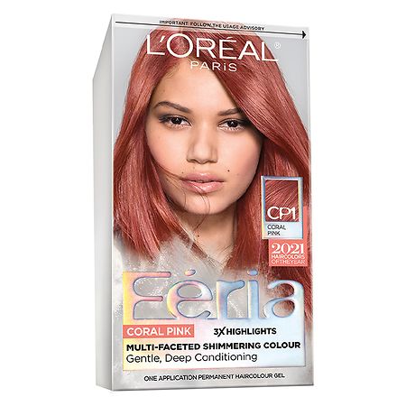 L'Oreal Paris Feria Multi-Faceted Shimmering Permanent Hair Color Coral  Pink CP1 | Walgreens