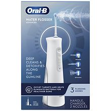 uhyre Sammenhængende talsmand Oral-B Water Flosser Advanced, Portable Oral Irrigator Handle with 2  Nozzles | Walgreens