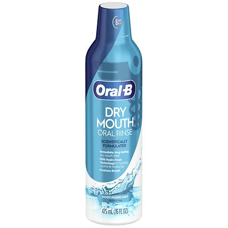 Oral-B Dry Mouth Oral Rinse Mouthwash Moisturizing Mint