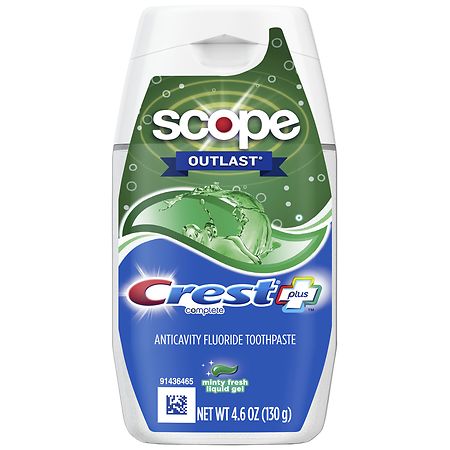 Crest Plus Scope Outlast Liquid Gel Toothpaste - 4.6 OZ