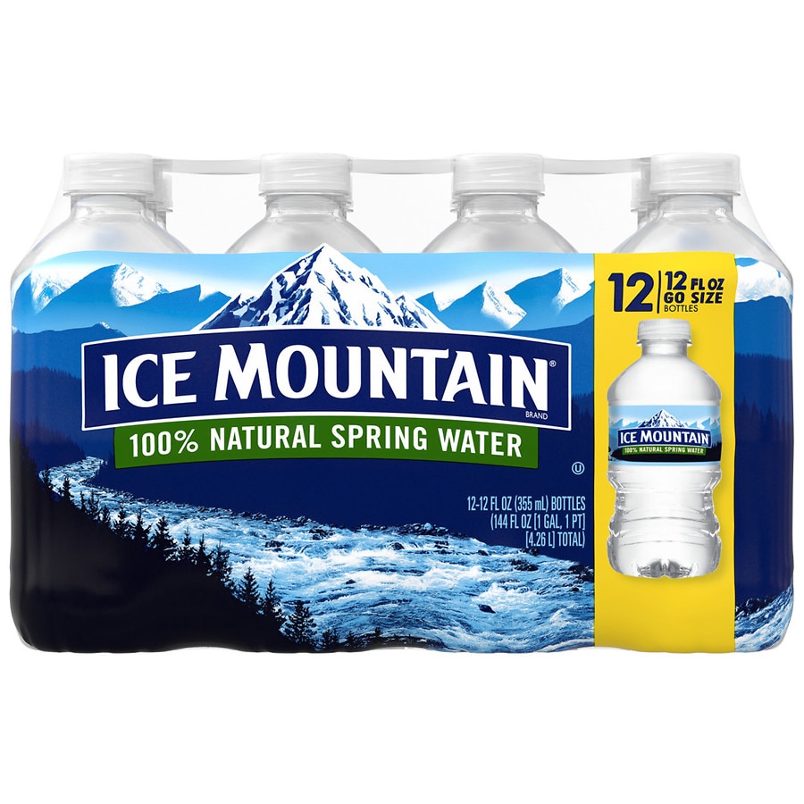 12 Ounce Bottled Water  Ice Mountain® Brand 100% Natural Spring Water