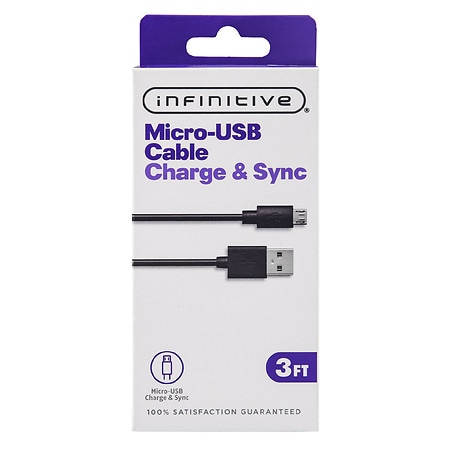 Cable Matters 3-Pack Micro USB 2.0 Cable in Black 3 Feet 