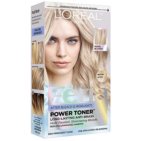 L'Oreal Paris Feria Power Toner, Long Lasting Anti Brass Toner, Pearl Blonde 9V