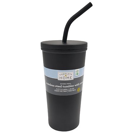 Walgreens Double Walled Stainless Steel Tumbler Black