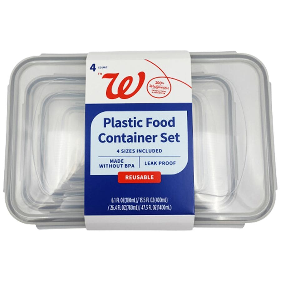 Plastic Condiment Containers, Set of 4