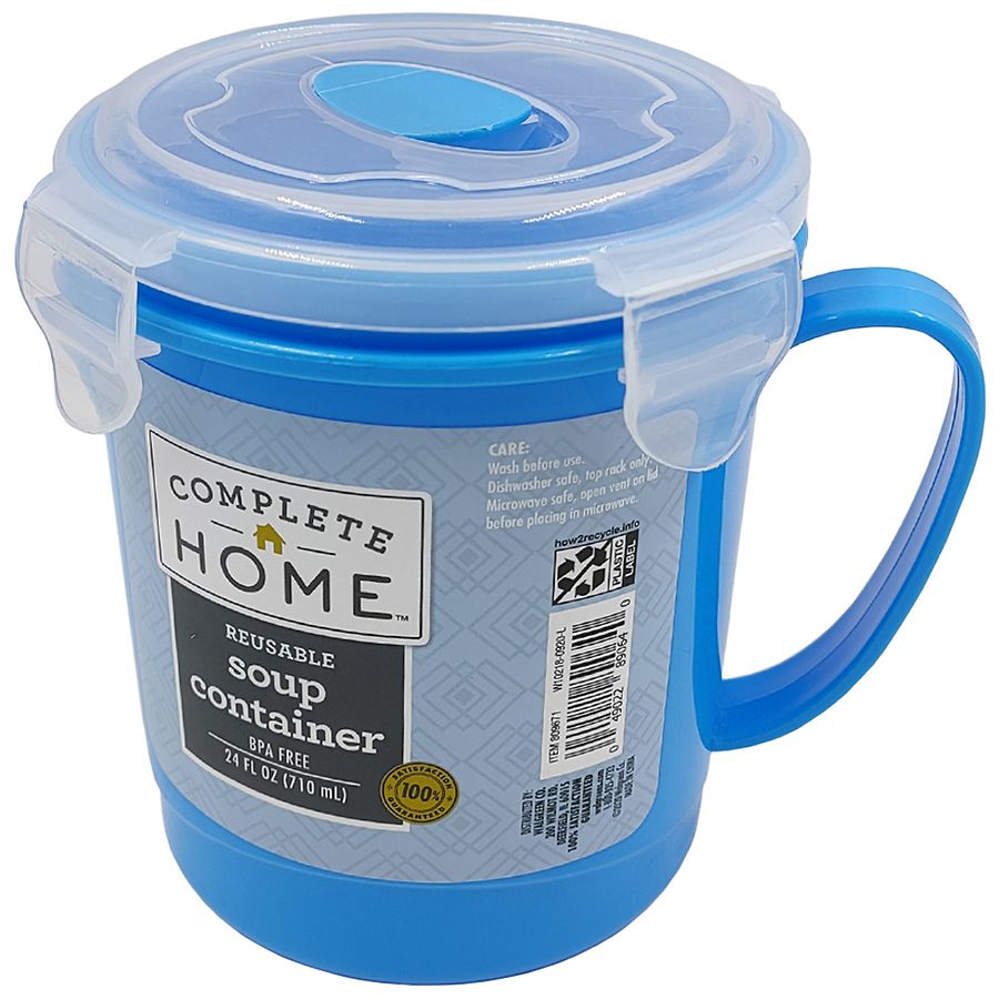 Complete Home Plastic Soup Mug Blue