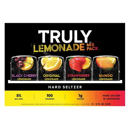 Truly Hard Seltzer, Lemonade, Mix Pack
