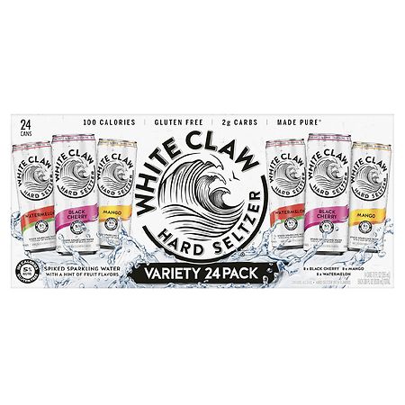 White Claw Hard Seltzer, Black Cherry - 6 pack, 12.0 fl oz cans