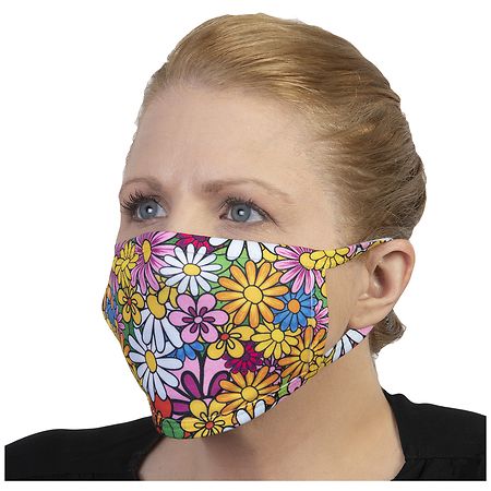 Celeste Stein Printed Face Mask Colorful Daisies