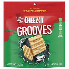 Cheez-It Grooves Cheese Crackers Sharp White Cheddar | Walgreens