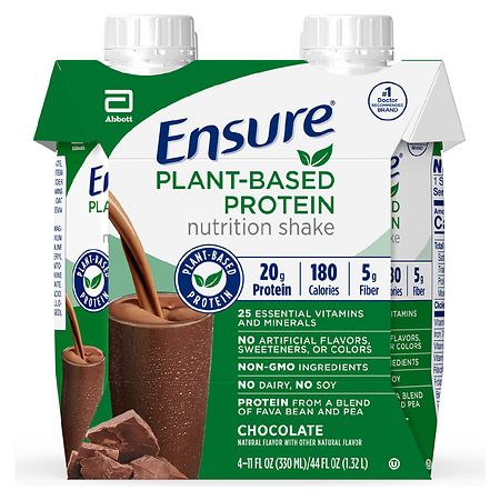 Ensure Plant-Based Protein Shake Chocolate 11 Fl Oz 4 Pack
