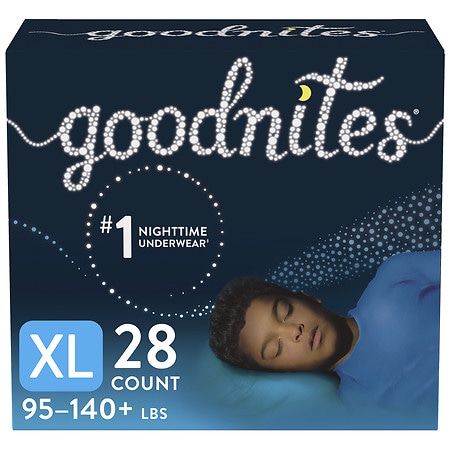 goodnites Boys' Nighttime Bedwetting Underwear XL