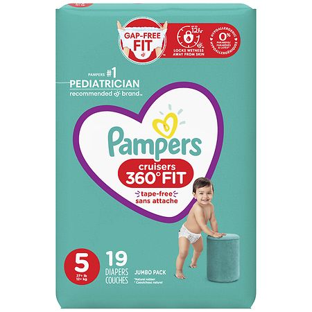 Pampers Cruisers 360 Disposable Diapers Jumbo Pack - Size 5 - 19ct