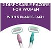 BIC Women's Disposable Razors With 360° Moisture Strip, With 5 Blades-2
