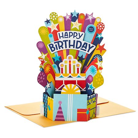 1pc Birthday Greeting Card, Creative 3D Cake Design Paper Greeting Card For  Birthday Party | SHEIN