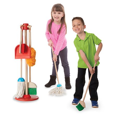 Melissa & Doug Toy, Dust! Sweep! Mop!, Ages 3+ - 6 pieces