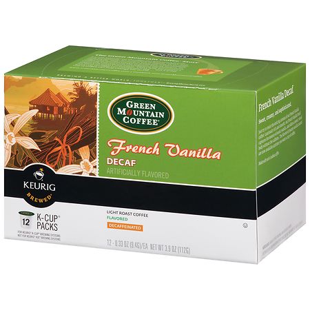 Green Mountain French Vanilla Decaf Coffee Single Serving Pods