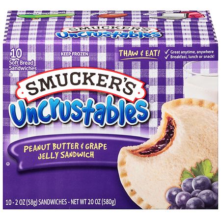 Smucker's Uncrustables Peanut Butter and Grape Jelly Sandwich