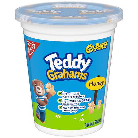 Teddy Grahams Honey Graham Snacks Go-Pak