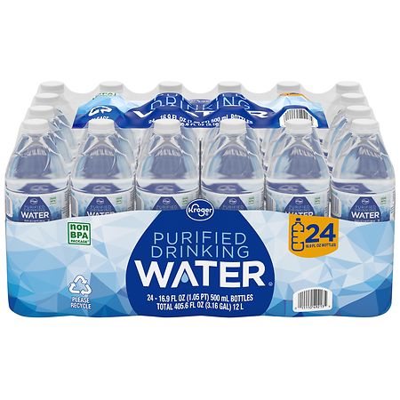 Kroger Purified Drinking Water - 16.9 fl oz x 24 pack