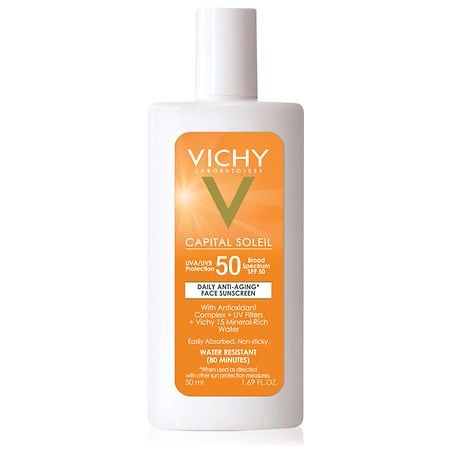 Vichy Laboratoires Capital Soleil Face Sunscreen Lotion SPF 50, Daily Anti-Aging Fragrance