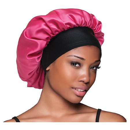 Evolve Satin Wide-Edge Bonnet Fuchsia