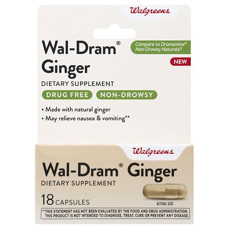Walgreens Wal-Dram Ginger Capsules, Non-Drowsy