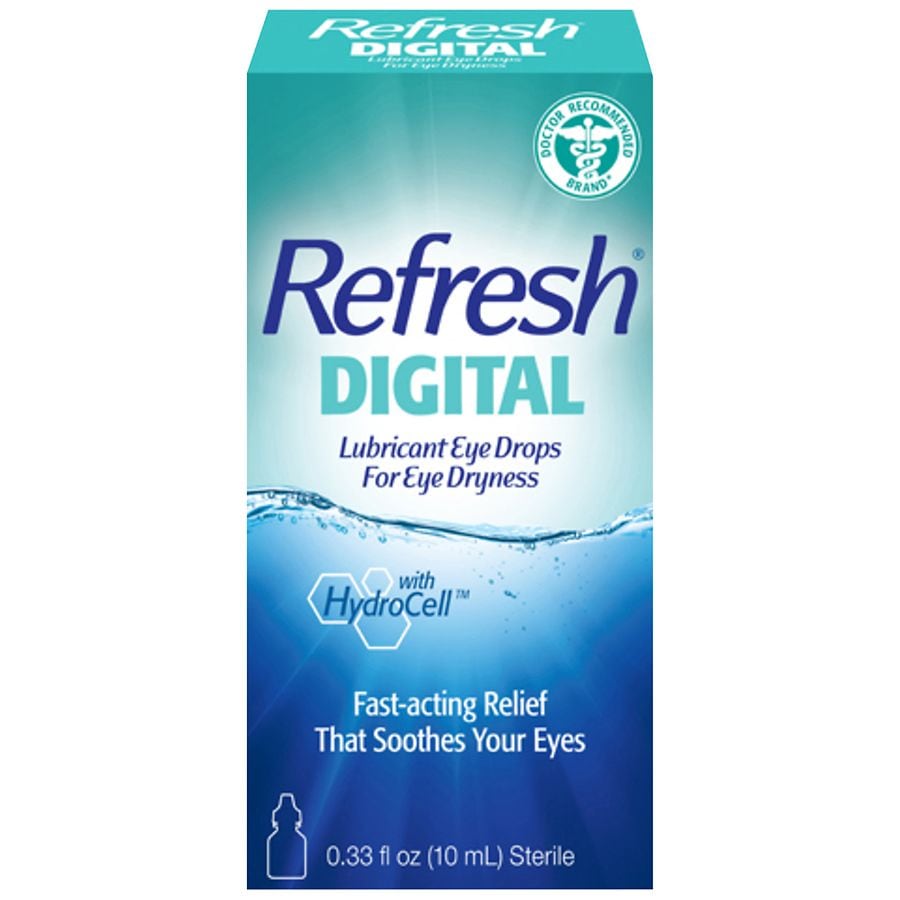  Refresh Digital Lubricant Eye Drops, 0.33 Fl Oz (Pack of 1) :  Health & Household