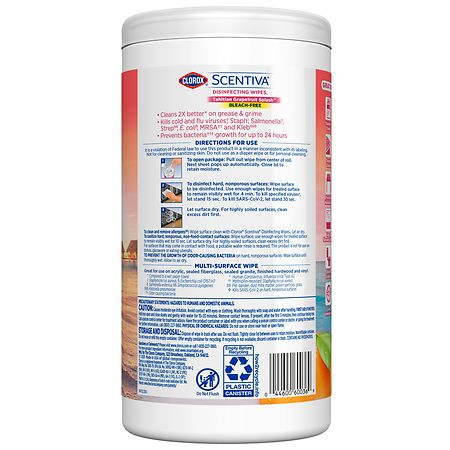 Clorox Scentiva Bleach Free Cleaning Wipes, 3 Pack/90 Ct. - Tahitian Grapefruit Splash