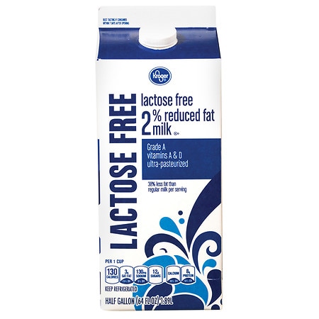 KROGER, LACTOSE FREE 2% REDUCED FAT MILK