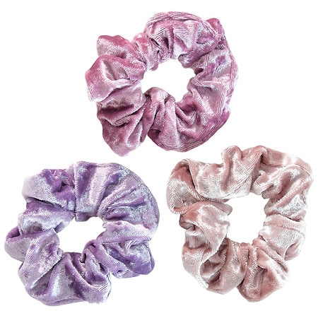 Scunci The Original Scrunchie in Velvet Pink, Blush and Purple