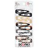 Scunci Mixed Snap Clips in Solids, Zebra, and Leopard Print | Walgreens