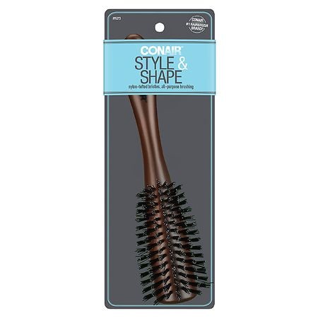 Conair All-Purpose Hairbrush with Tufted Nylon Bristles Brown