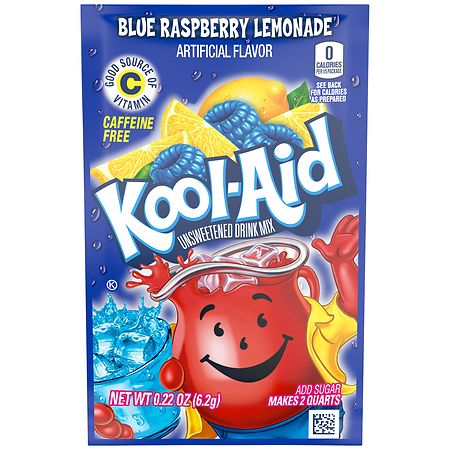 Kool-Aid Unsweetened Blue Raspberry Lemonade Powdered Drink Mix