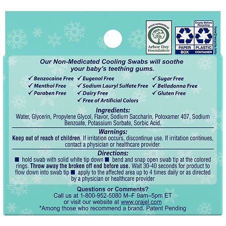 Baby Orajel Non-Medicated Cooling Swabs for Teething