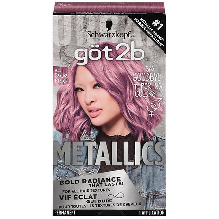 Got2b Metallics Permanent Hair Color, M84 Sakura Pink | Walgreens