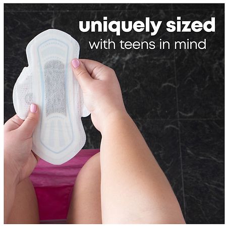 U by Kotex Balance Sized for Teens, Ultra Thin Pads with Wings Unscented