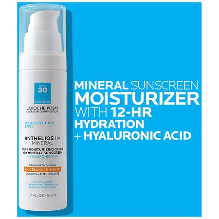Tøm skraldespanden Klappe fordel La Roche-Posay Mineral Sunscreen Moisturizer SPF 30 + Hyaluronic Acid |  Walgreens