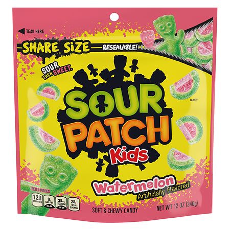 Sour Patch Kids Soft & Chewy Candy, Watermelon