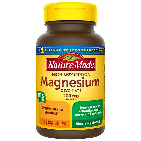 Nature Made Magnesium Glycinate 200 mg Capsules