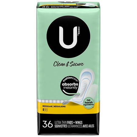 U by Kotex Balance Ultra Thin Pads with Wings Regular Absorbency, 36 count  - City Market