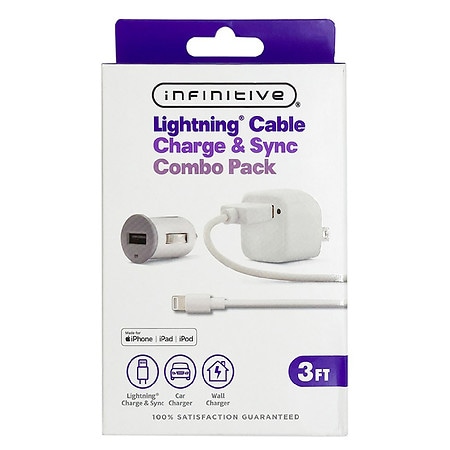 Infinitive Lightning Cable, Combo Pack 3Ft