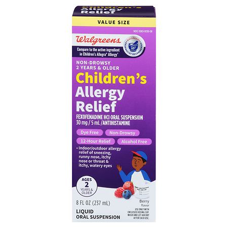 Walgreens Children's Allergy Relief Dye-Free Berry